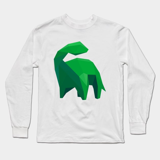 MINIMALIST LOW POLY DINOSAUR Long Sleeve T-Shirt by itsyaboifabian